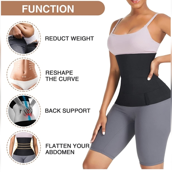 NEW Feelingirl Black Waist Trainer for Women One Size - Picture 2 of 9